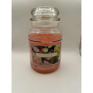 Yankee Candle Fresh Cut Roses Housewarmer Large Jar 22 oz NEW Pink Black Line